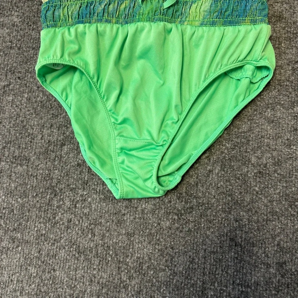 Nike Athletic Shorts Womens XS Green Yellow Abstract Dri-Fit Running Mesh Liner